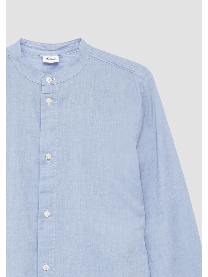 s.Oliver Hemd langarm in Blau günstig kaufen