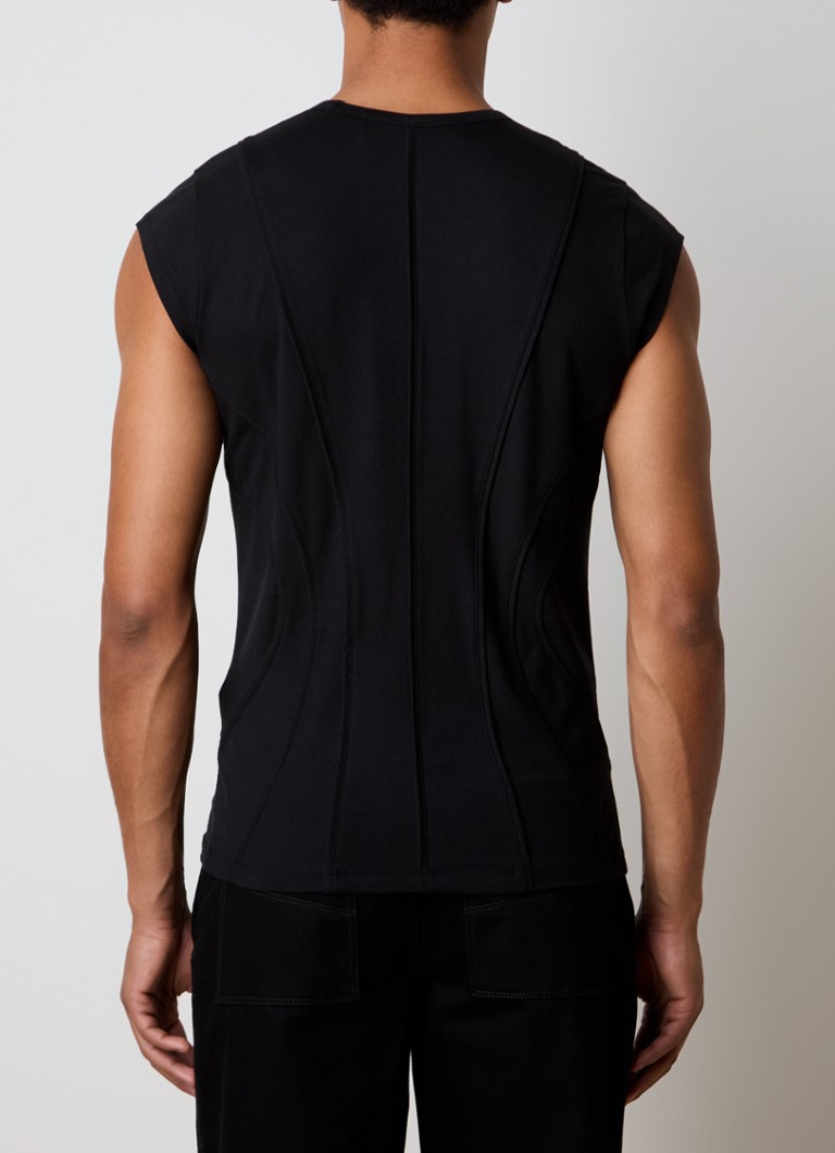 Louis Gabriel Nouchi T-shirt in lyocell blend with decorative stitching