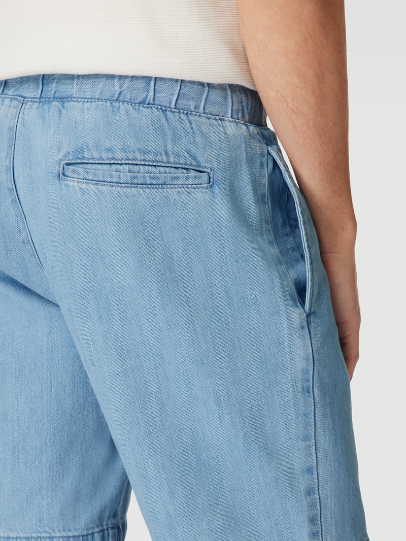Jeansshorts mit Tunnelzug in jeans