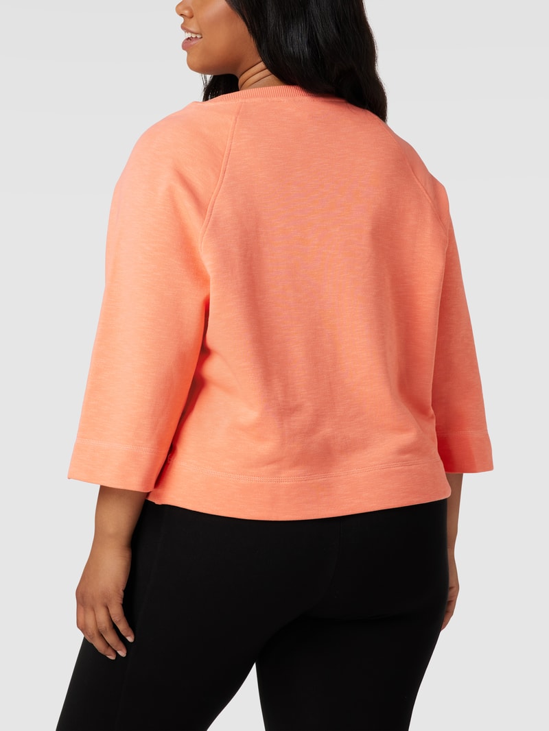 PLUS SIZE Sweatshirt mit Logo-Stitching in apricot