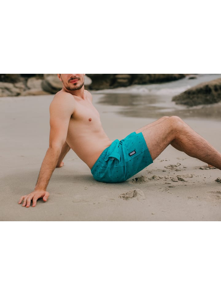 GUGGEN MOUNTAIN Badehose Bilddruck in Grün günstig kaufen