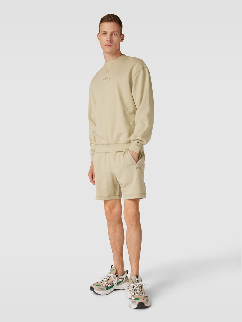 Sweatshorts mit elastischem Bund in schilf