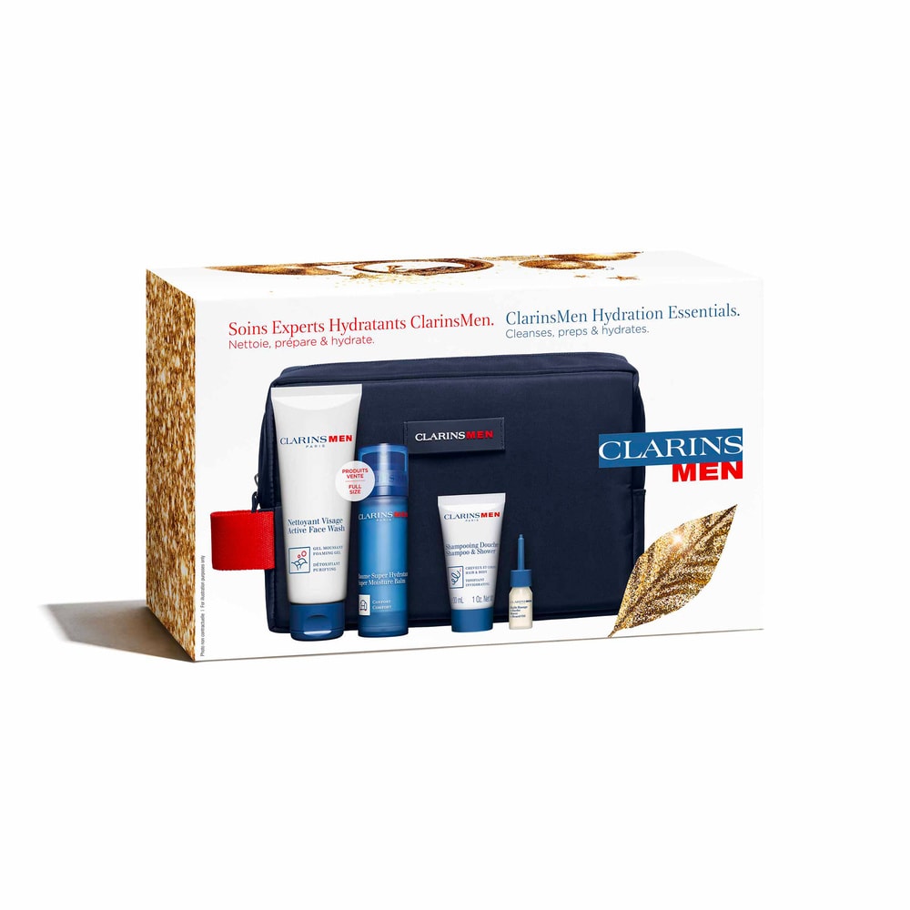 Clarins Coffret ClarinsMen Baume Super Hydratant & Nettoyant Exfoliant Coffret Noël Soin homme