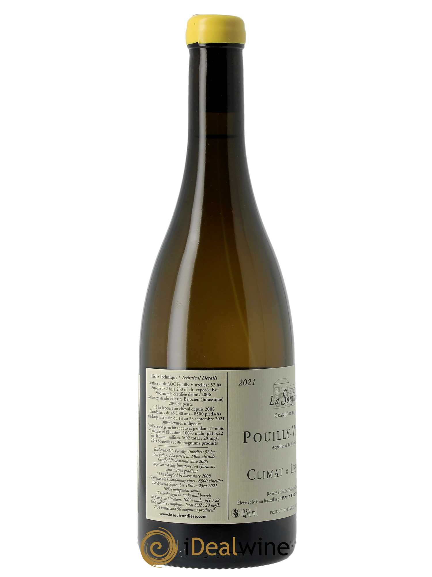 Pouilly-Vinzelles Les Quarts Cuvée Zen La Soufrandière - Bret Brothers  2021 - Lot de 1 Bouteille