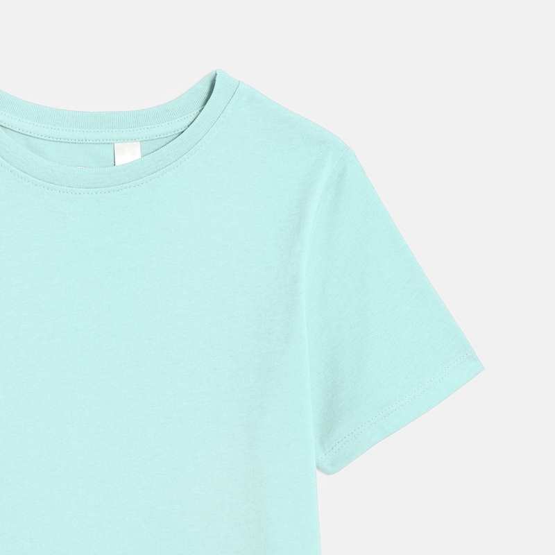 T-shirt basique manches courtes bleu garçon