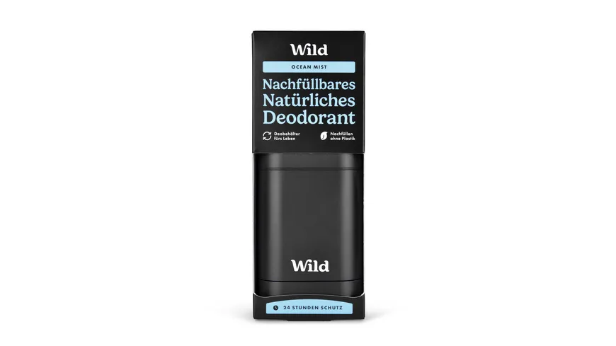 Wild Deodorant Black & Ocean Mist Startpaket Nachfüllbar 40 g