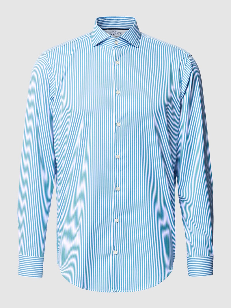 Business-Hemd mit Streifenmuster in royalblau