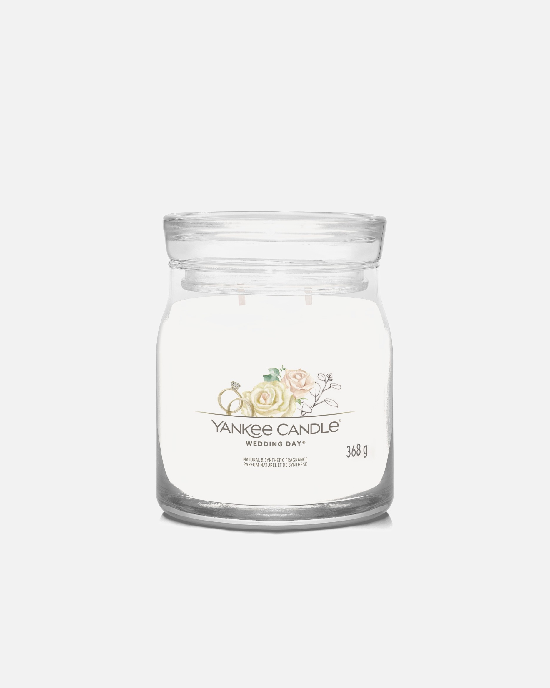 Bougie Yankee Candle en verre moyen pour le jour du mariage
