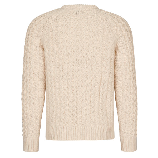 RECYCLED WOOL CABLE KNIT CREWNECK SWEATER Unisex - Wollpullover