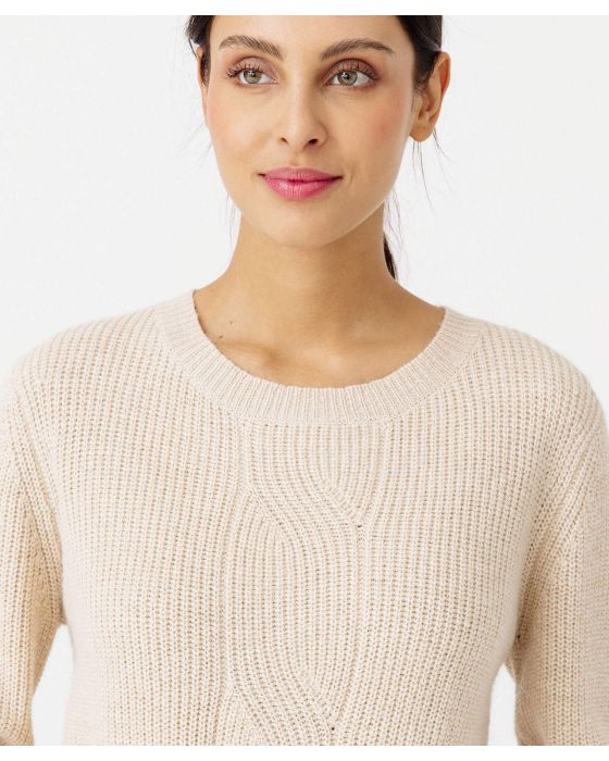 Pull col rond mélange alpaga