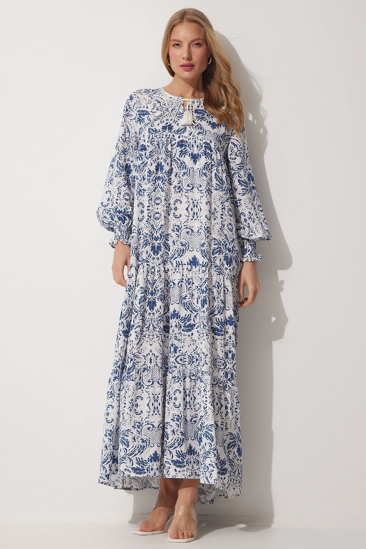 Happiness İstanbul  Gemustertes Oversize-Sommerkleid