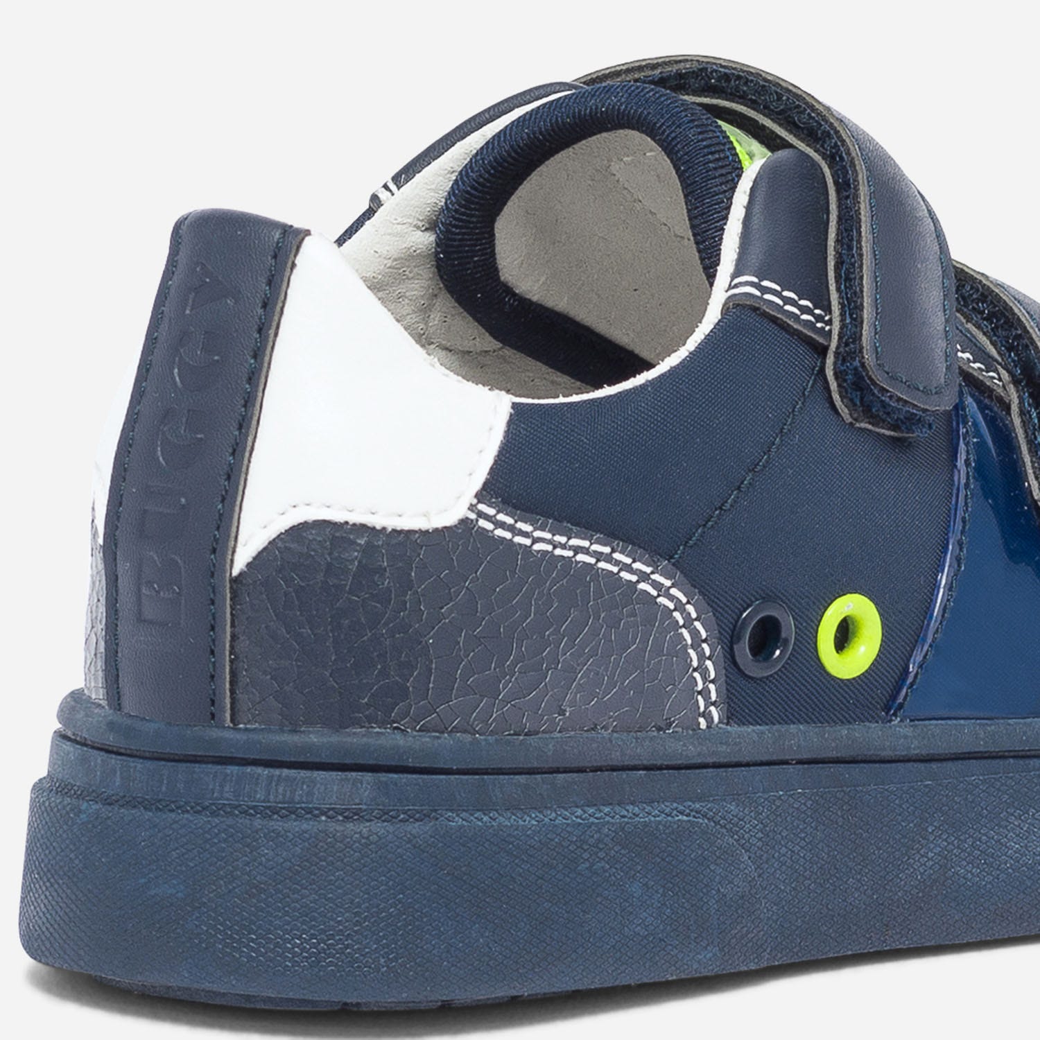 Tennis BUGGY bleu marine et jaune fluo