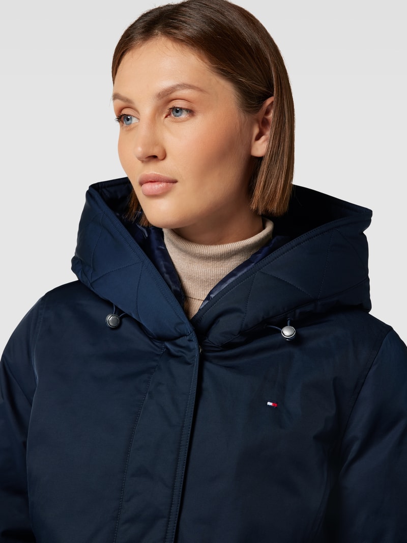 Funktionsjacke mit Kapuze in marineblau