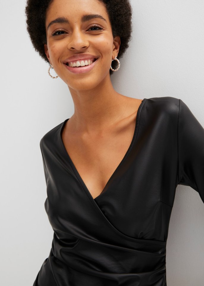 Lederimitat-Kleid