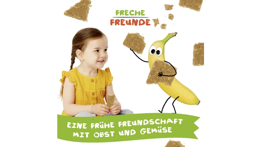 Freche Freunde Bio Feiner Haferriegel Apfel & Banane mit Keksstückchen 69 g