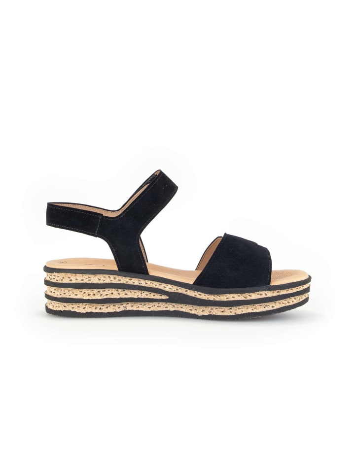 Gabor Fashion Plateau Sandalen in schwarz günstig kaufen