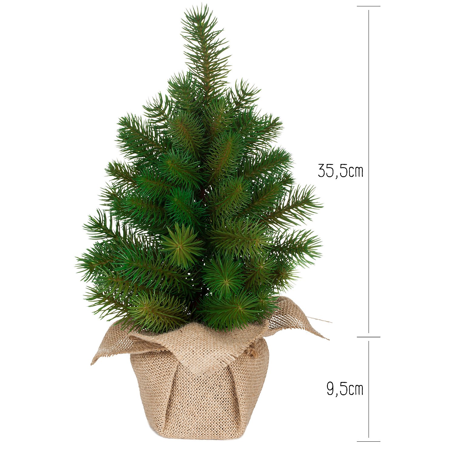Tannenbaum, 45 cm, mit Jute