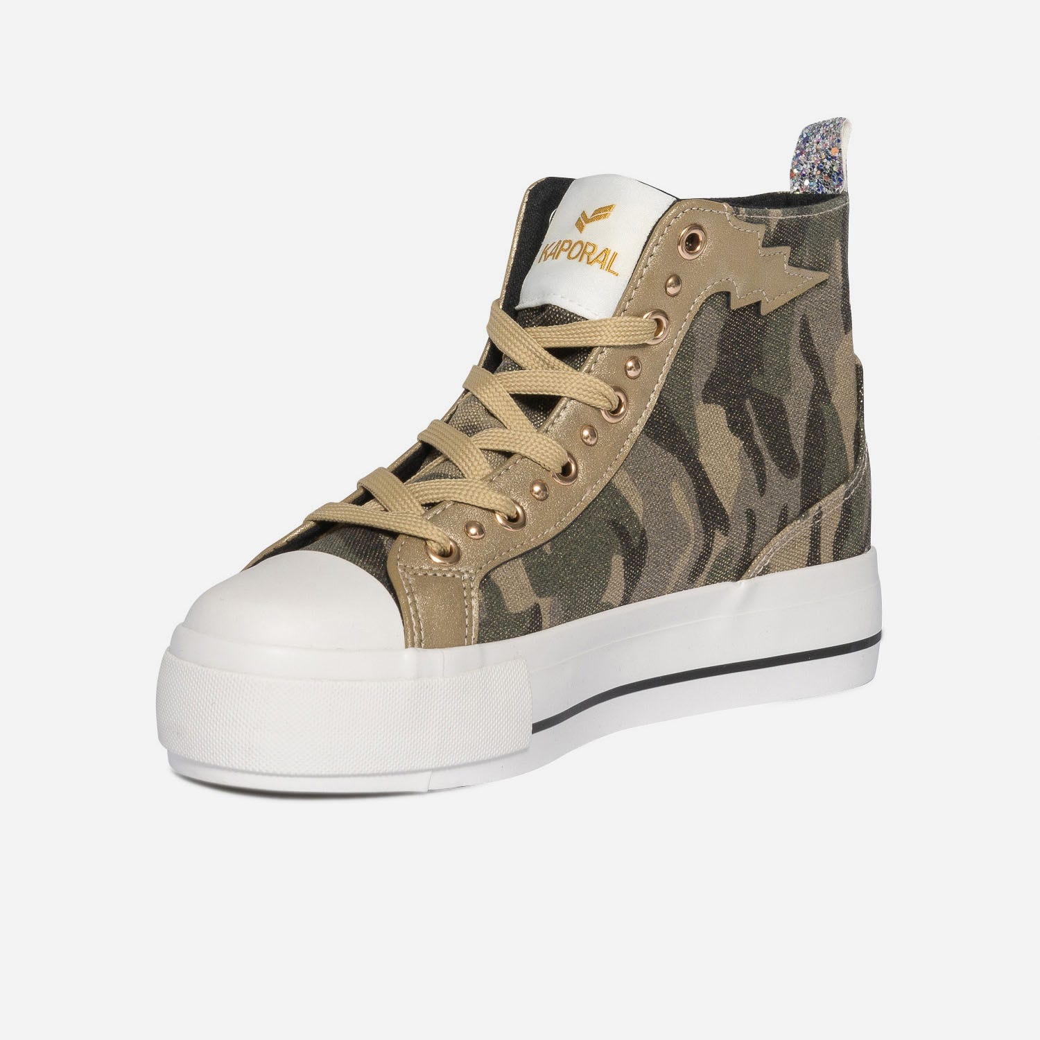 Basket KAPORAL kaki en toile camouflage