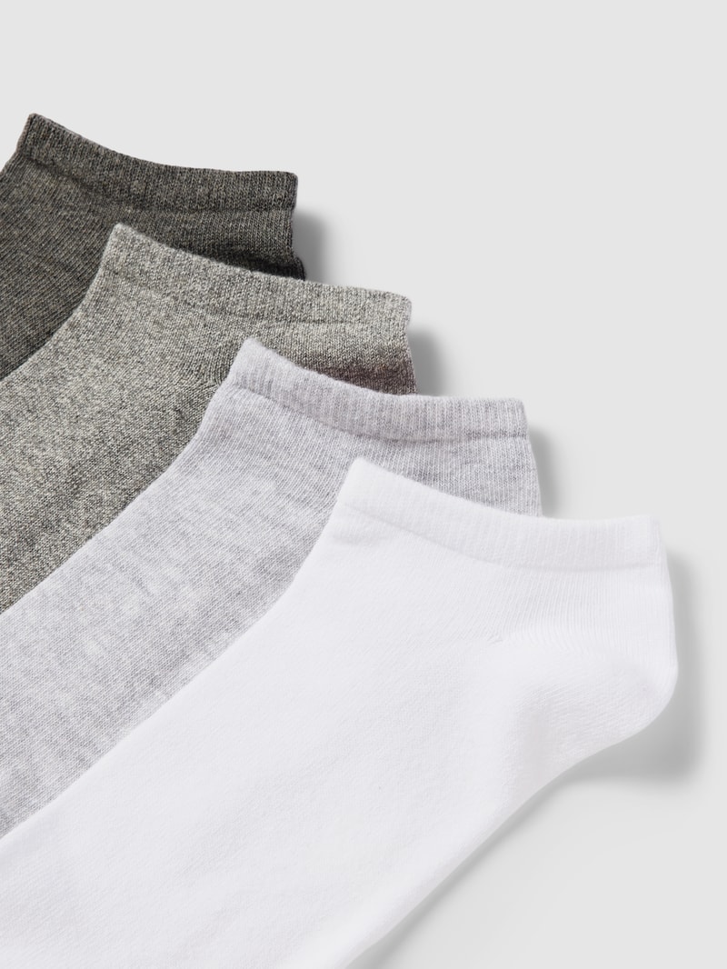 Sneakersocken mit Stretch-Anteil im 4er-Pack in hellgrau