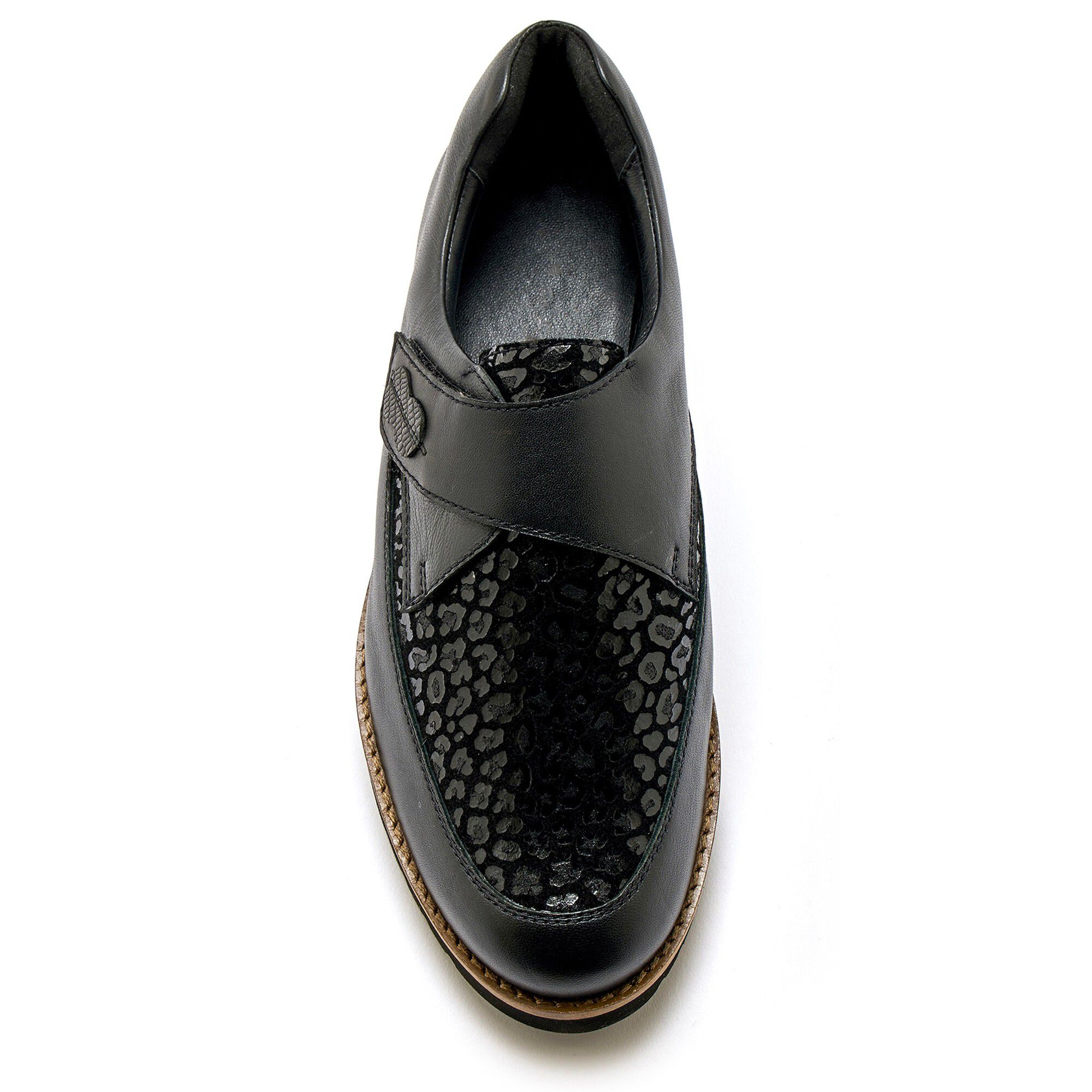Derbies scratchées largeur confort tout cuir