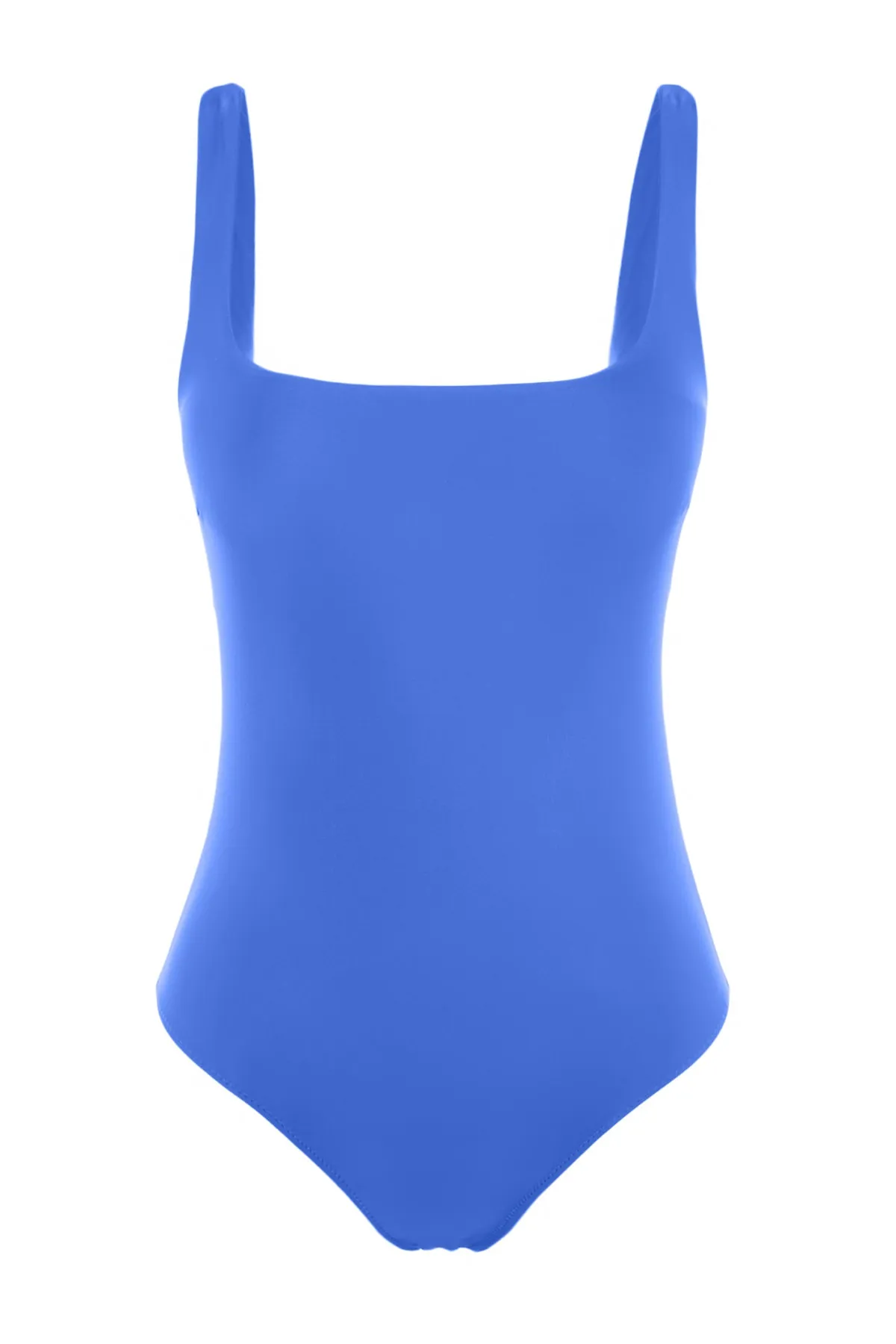 Trendyol Collection  Blauer, normaler Badeanzug mit quadratischem Kragen TBESS22MA0005