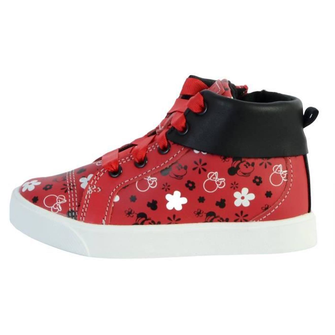 Basket Montante Cuir Enfant Clarks City Mouse rouge