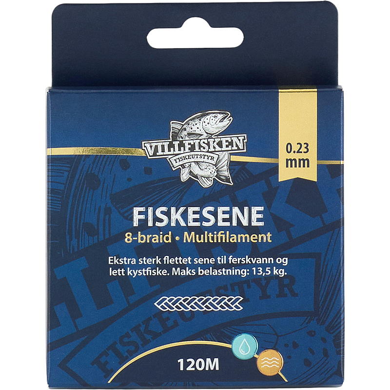 Villfisken Fiskesene 8-braid 0,23 mm, 120 m, Villfisken