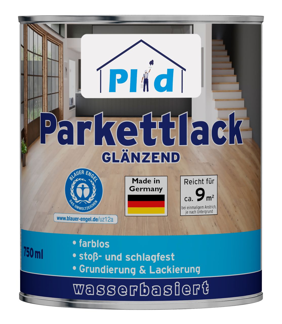 Plid Premium Parkettlack Parkettsiegel Klarlack Farblos Glänzend