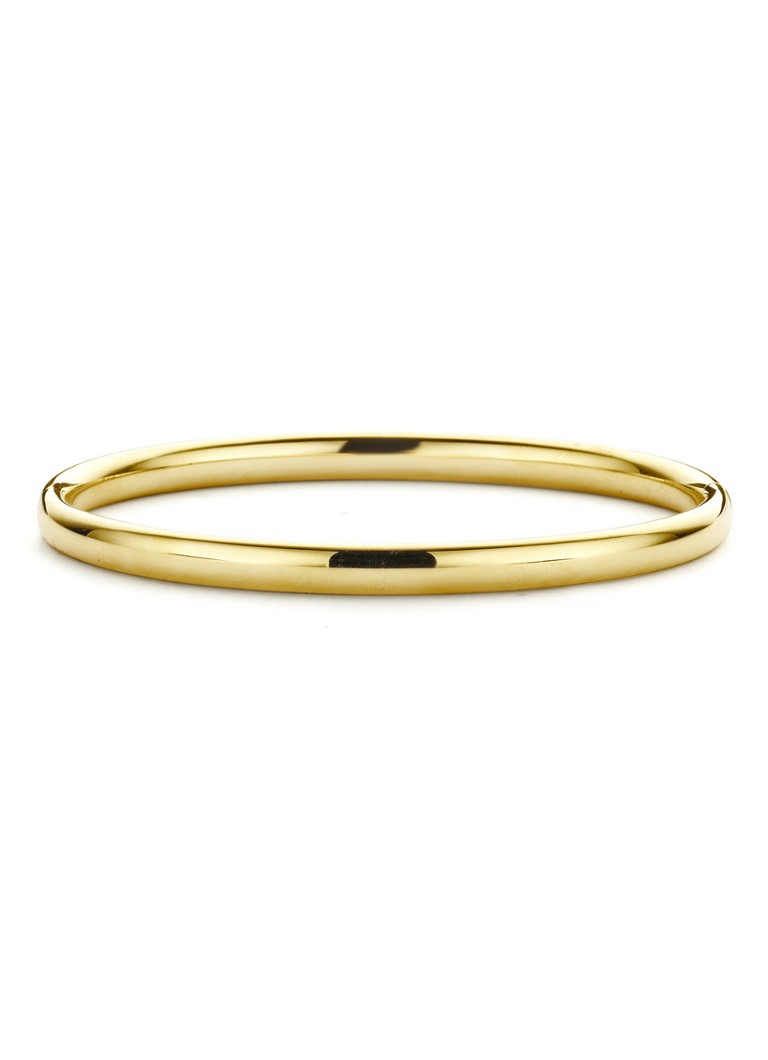 14k Yellow Gold Diamond Point Bangle (M)
