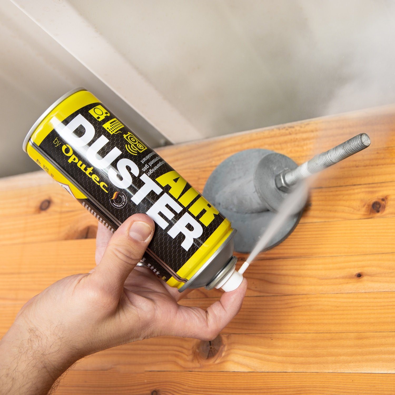 Oputec 3 x 400ml Druckluftspray Air Duster Druckgasreiniger Tastatur Reiniger Druckluftreiniger (Spar-Set)