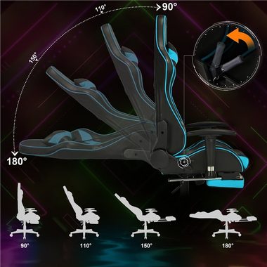 Yaheetech Gaming Chair, Gaming Stuhl mit einstellbaren Armlehnen