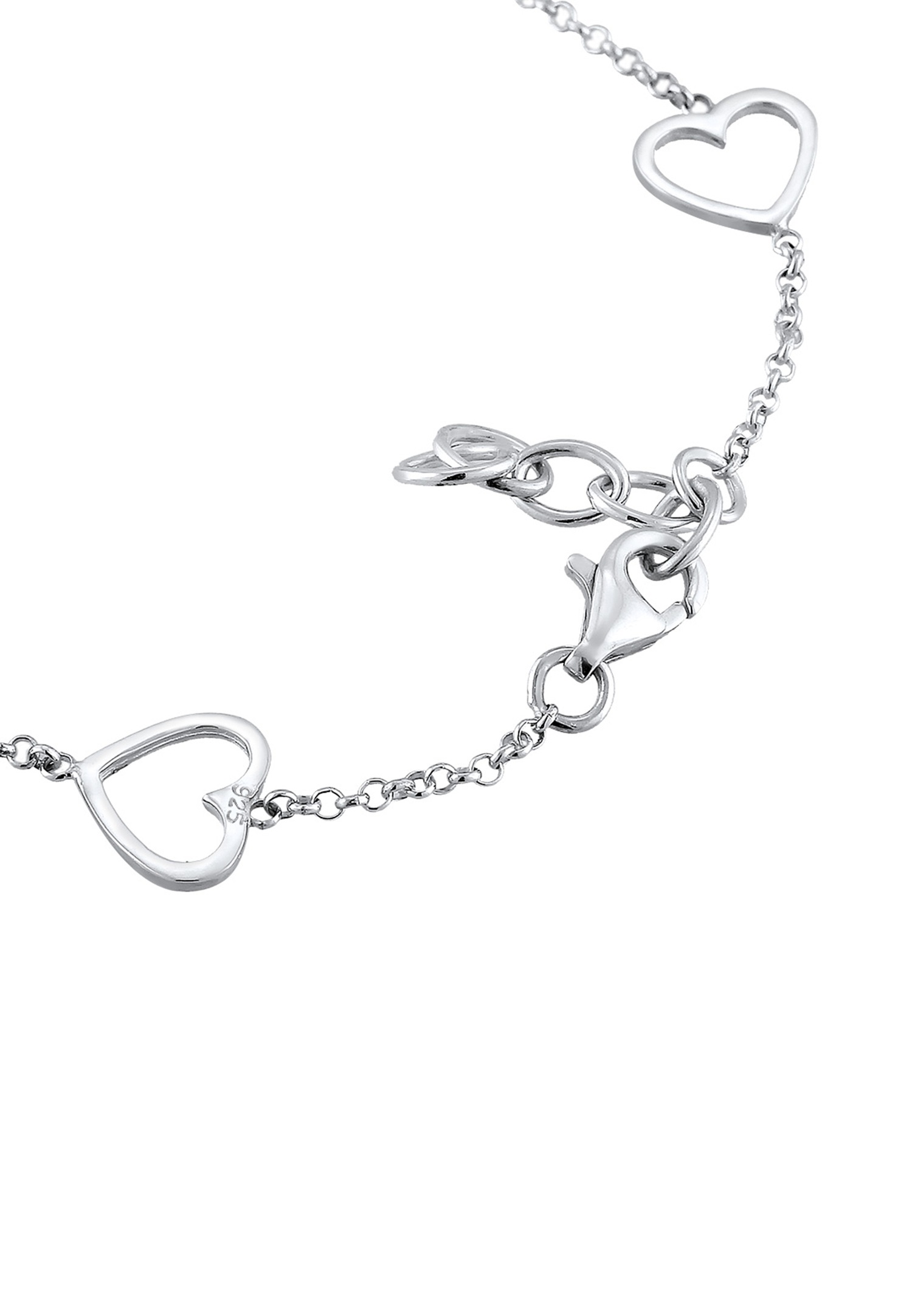 Elli Herz Liebe Cut-Out Basic Trend Romantik 925 Silber