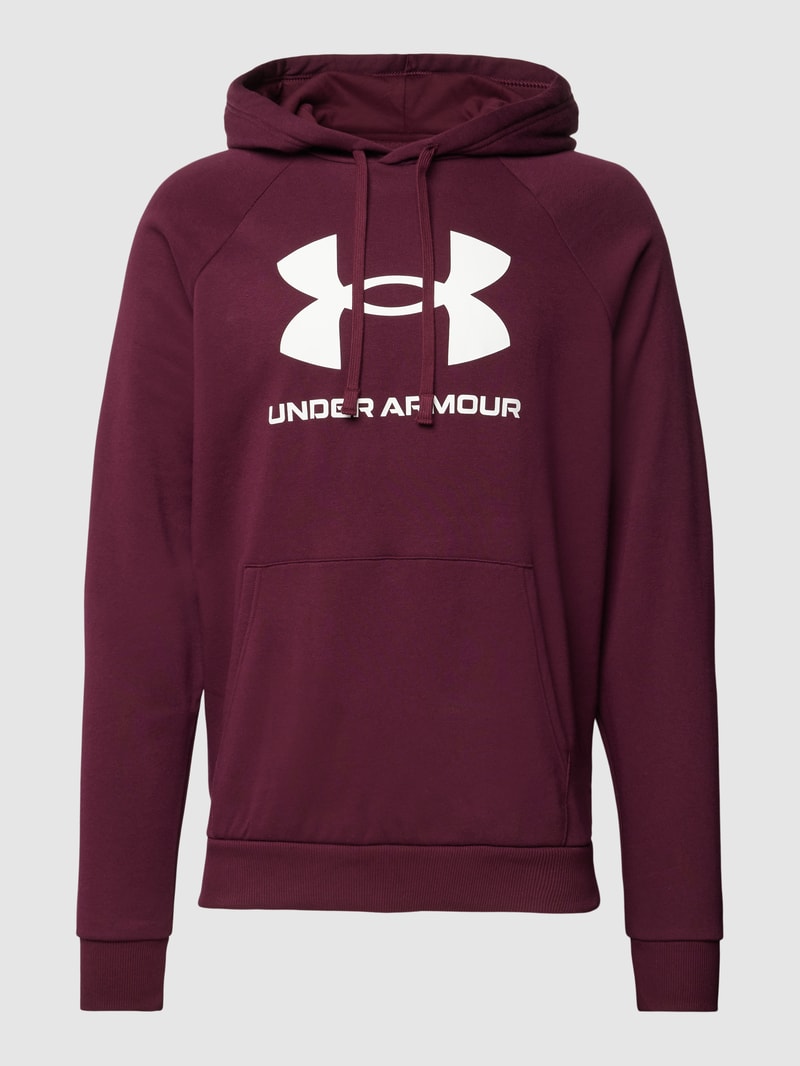 Hoodie mit Label-Print Modell 'Rival' in bordeaux rot