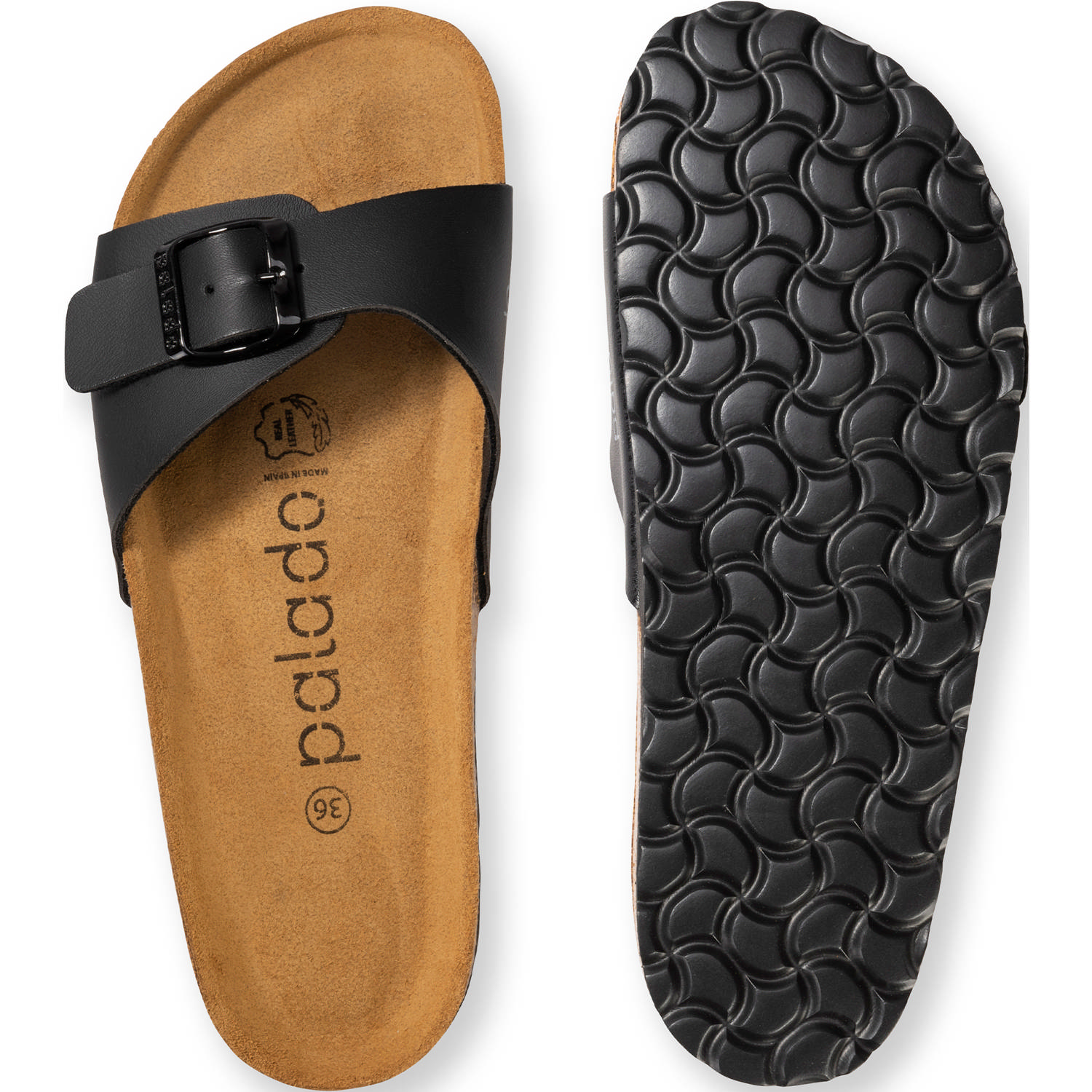 Palado Malta Matt, Pantoletten, Damen, Basic Matt Schwarz
