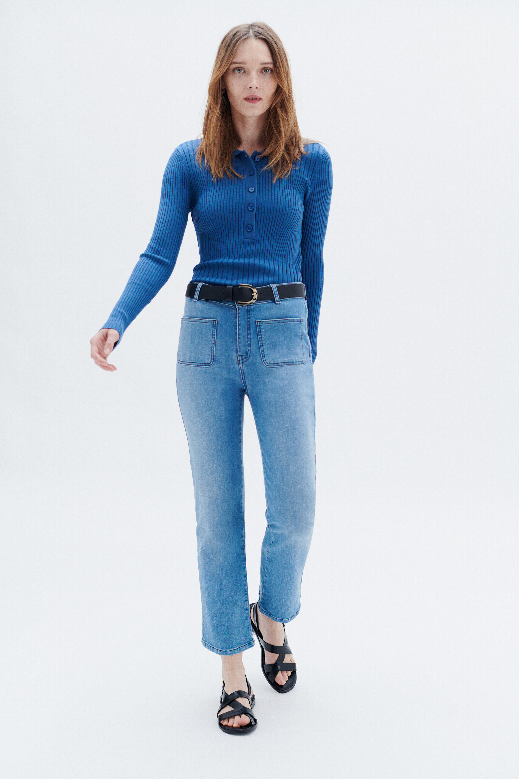 Pull marcus denim stone femme
