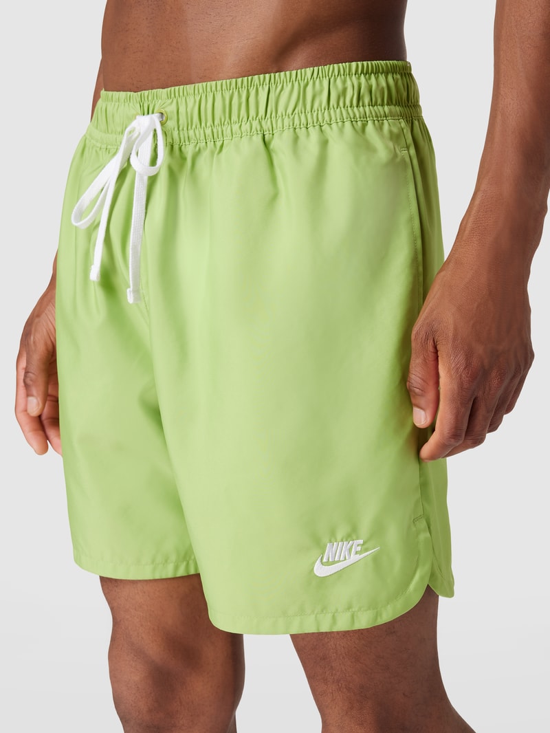 Shorts mit Label-Print in hellgrün