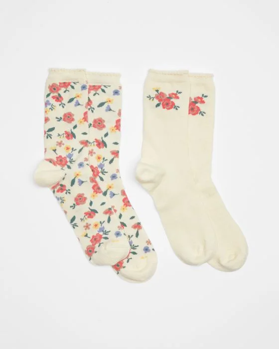 Lot de 2 paires de chaussettes maille fantaisie chaude Thermolactyl