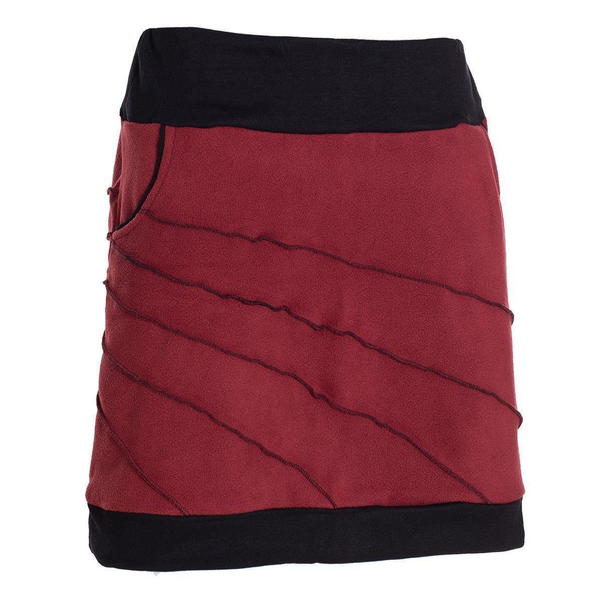 Vishes Minirock Thermorock warmer Damen Winterrock kurz Minirock aus ECO-Fleece Hippie, Goa, Retro Style