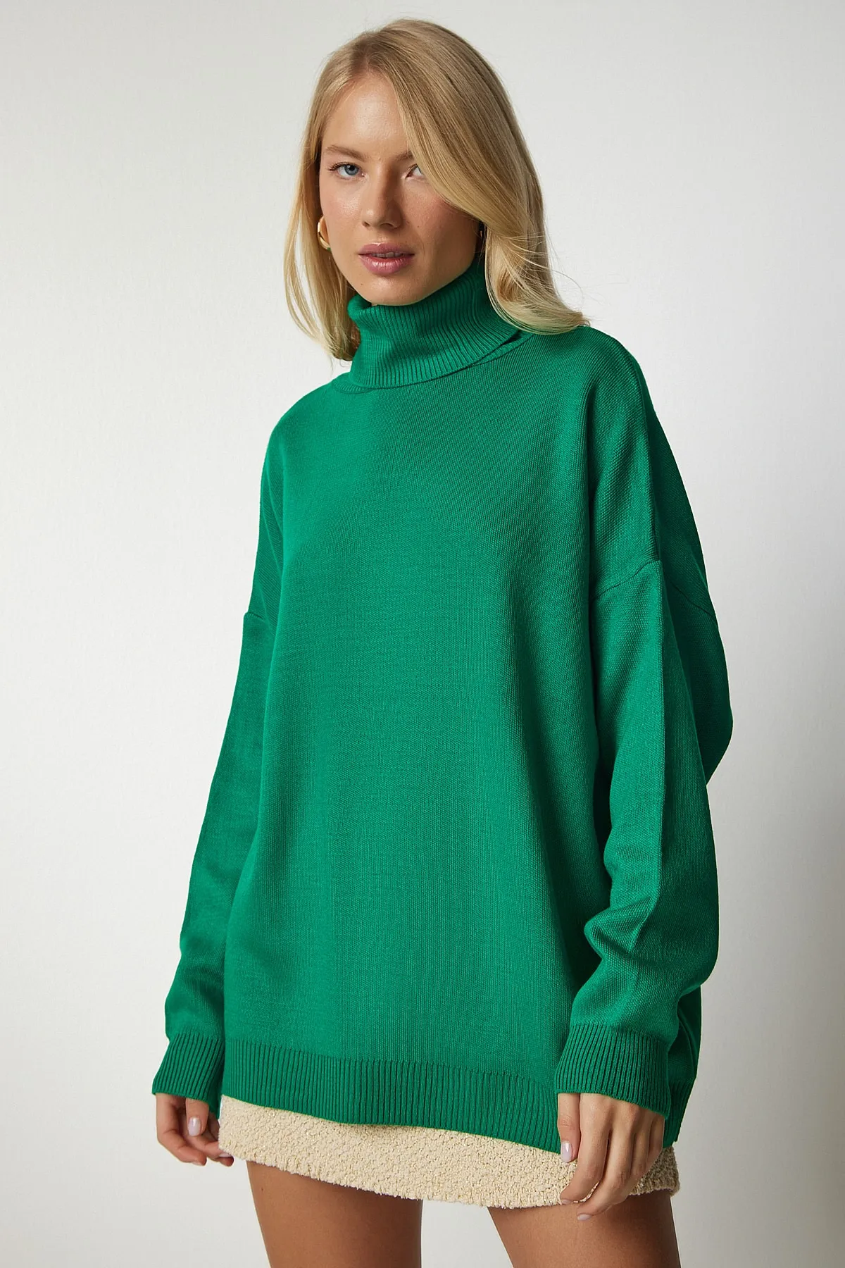 Happiness İstanbul  Pullover - Grün - Oversized
