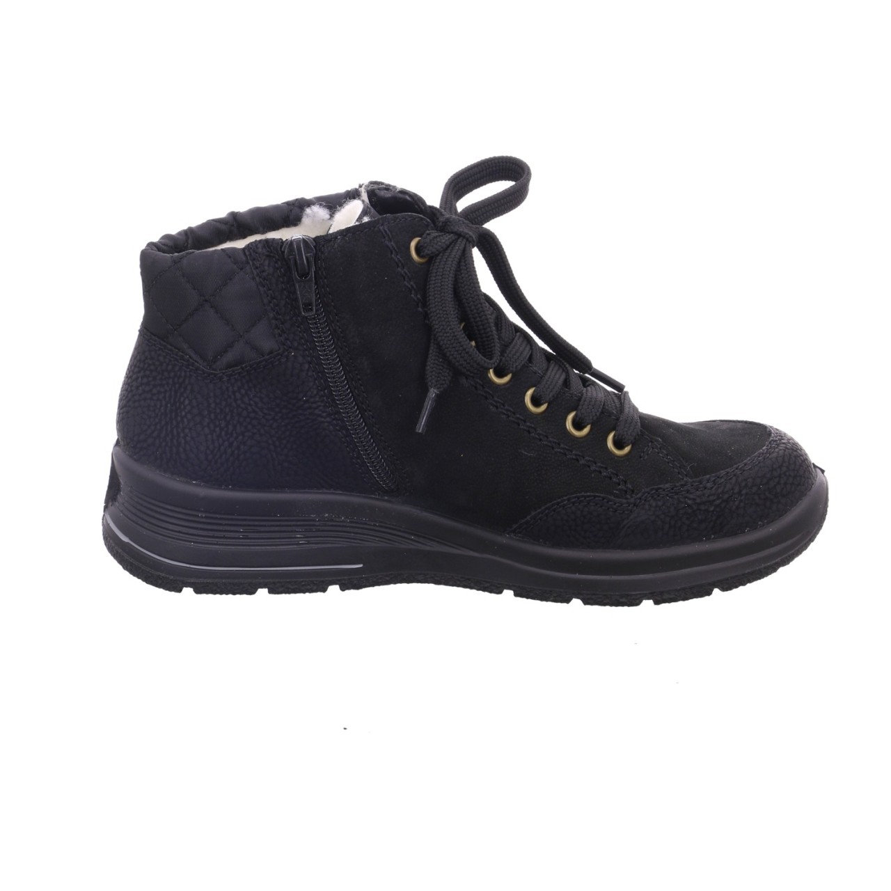 RIEKER Schnür-Stiefeletten schwarz
