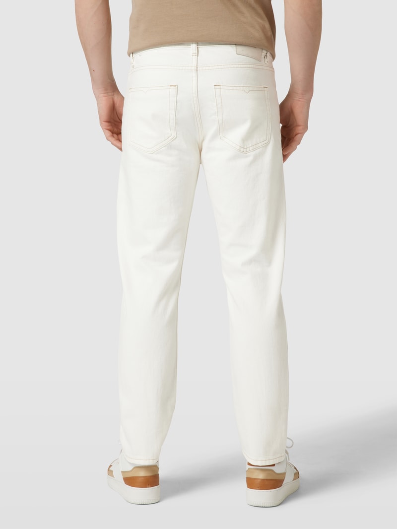 Jeans mit Label-Details in ecru