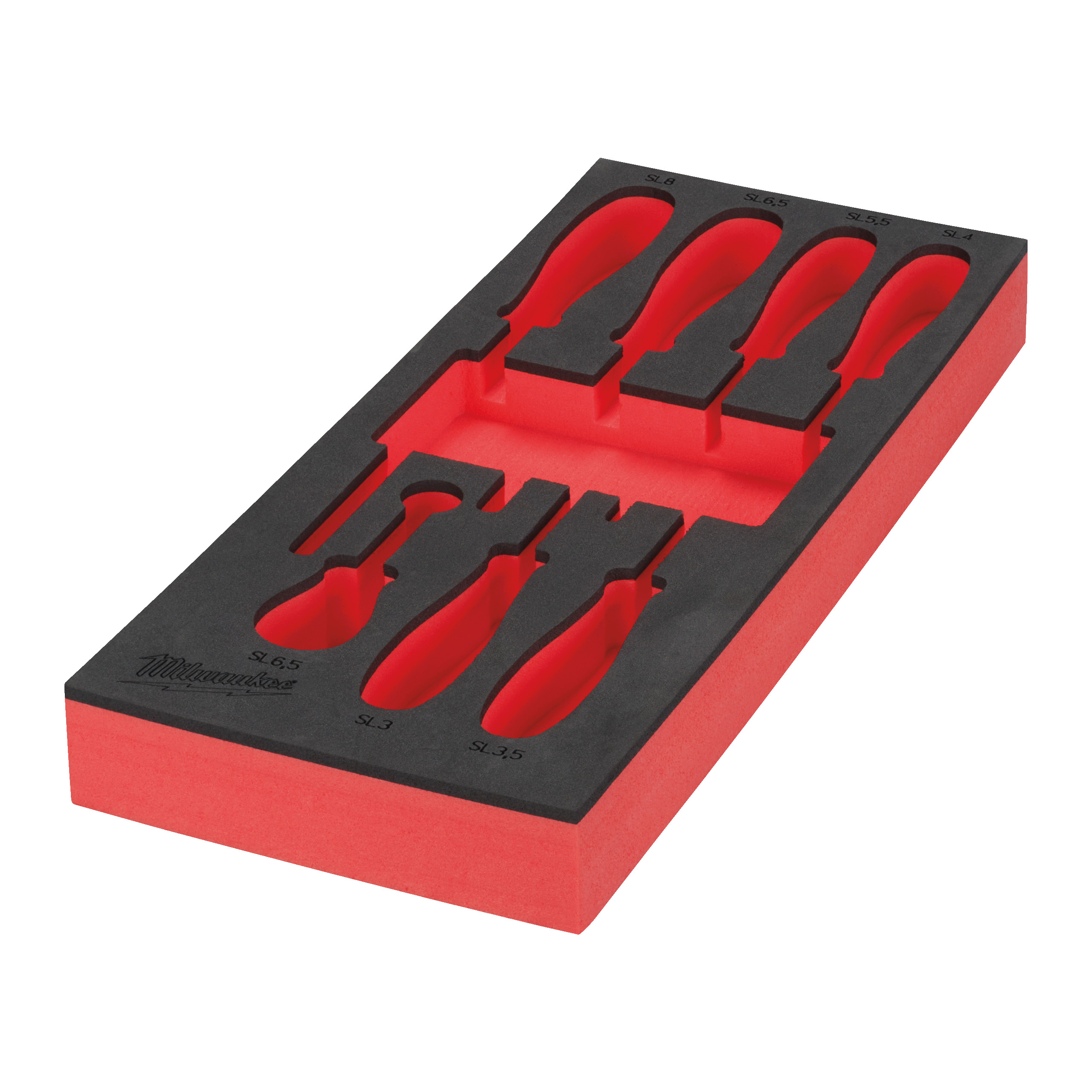 Milwaukee Accessories 4932493673 Tyhjä vaahtomuovi-ruuvimeisselisetti SL (7 osaa)