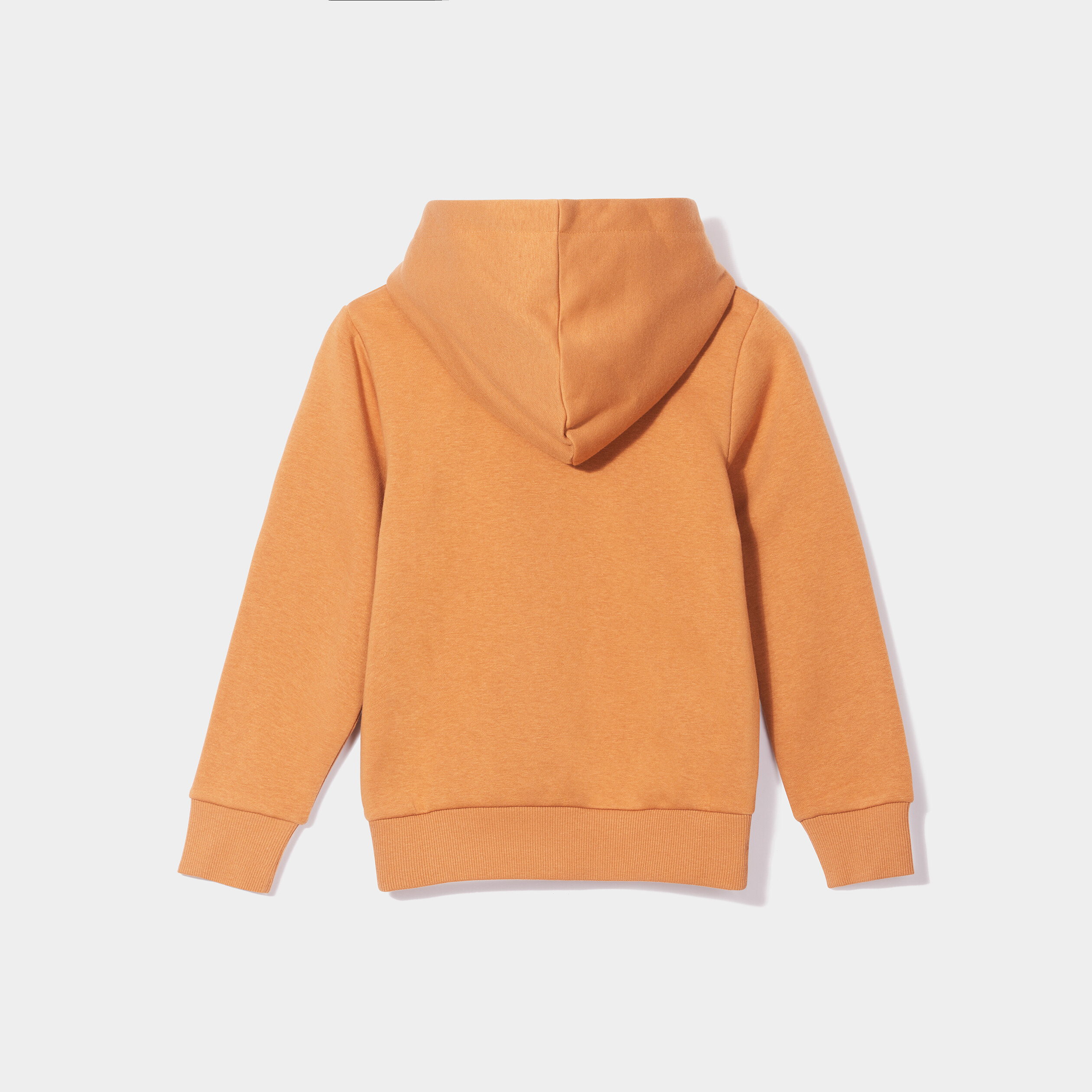 Sweat zippé molletonné à capuche marron cognac garçon | La Halle