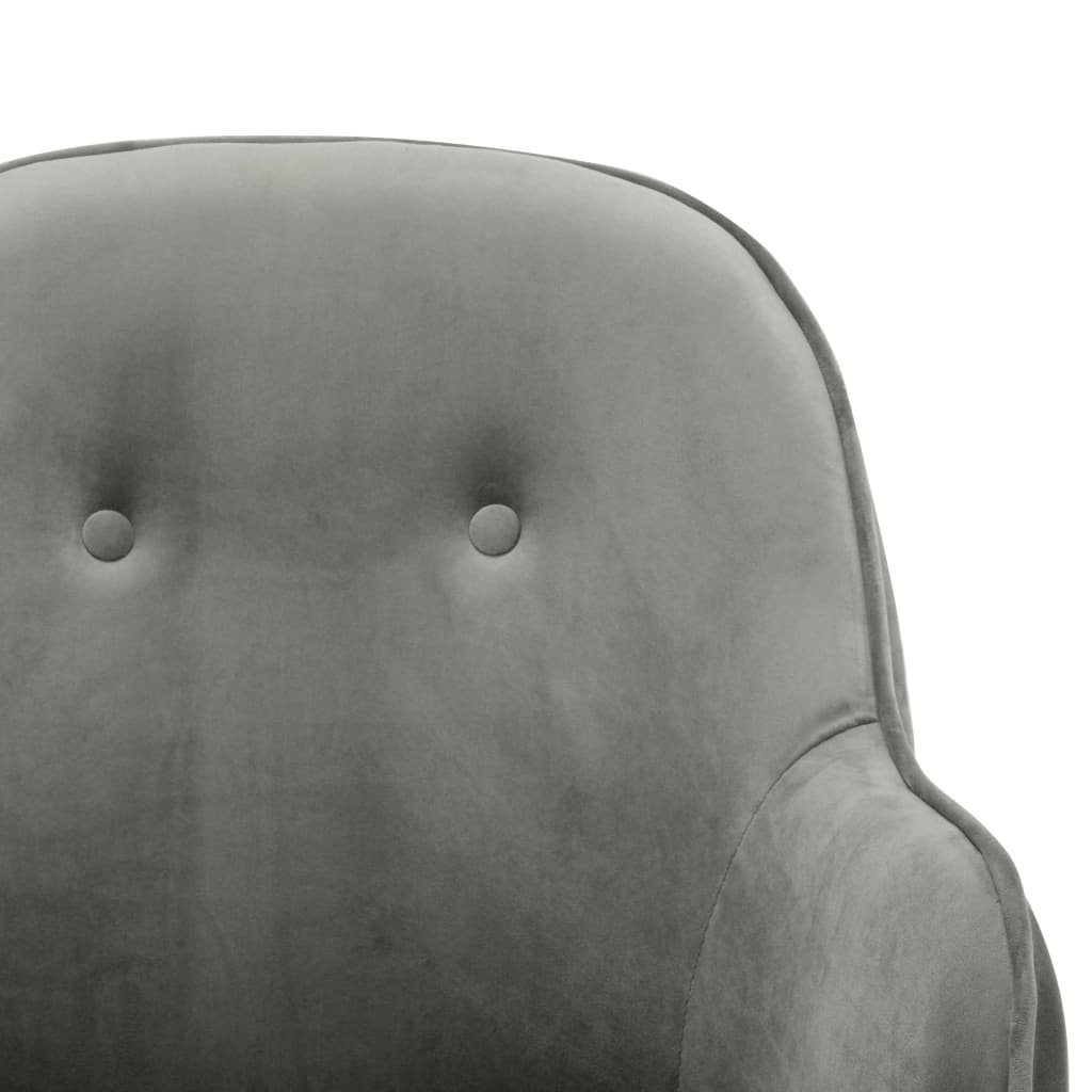 möbelando Schaukelstuhl Aletshausen (B/H/T: 60x84x74 cm), aus Samt in Grau