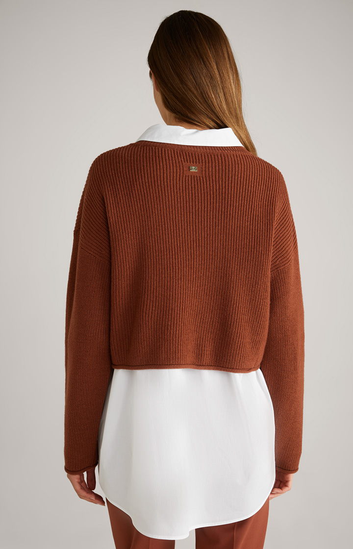Strickpullover in Kupferbraun