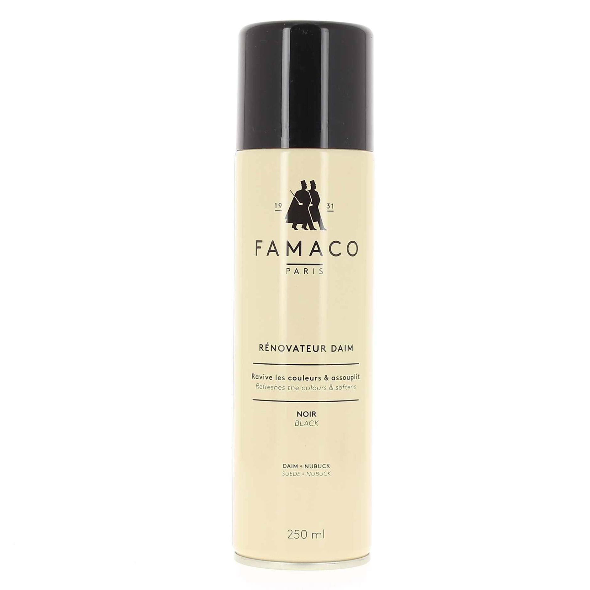 Famaco Spray Rénovateur pour daim velours et nubuck noir