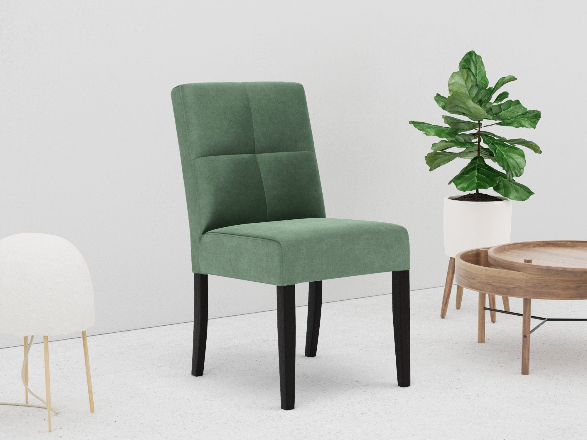 Home affaire 4-Fußstuhl Elda (Set, 2 St), 2 verschiedenen Bezugsqualitäten, mehrere Farbvarianten, Sitzhöhe 51cm