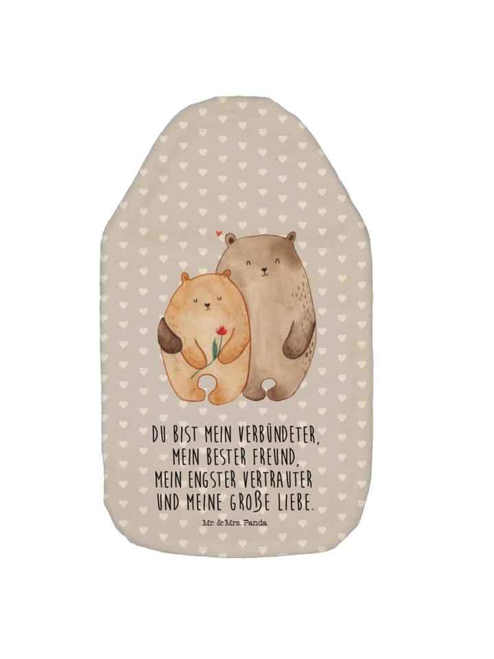 Mr. & Mrs. Panda Wärmflasche Bären Liebe mit Spruch in Grau Pastell günstig kaufen onesize