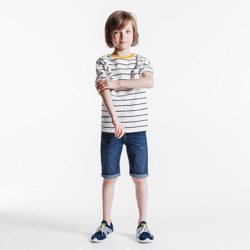 Bermuda slim en jean hyper stretch bleu garçon