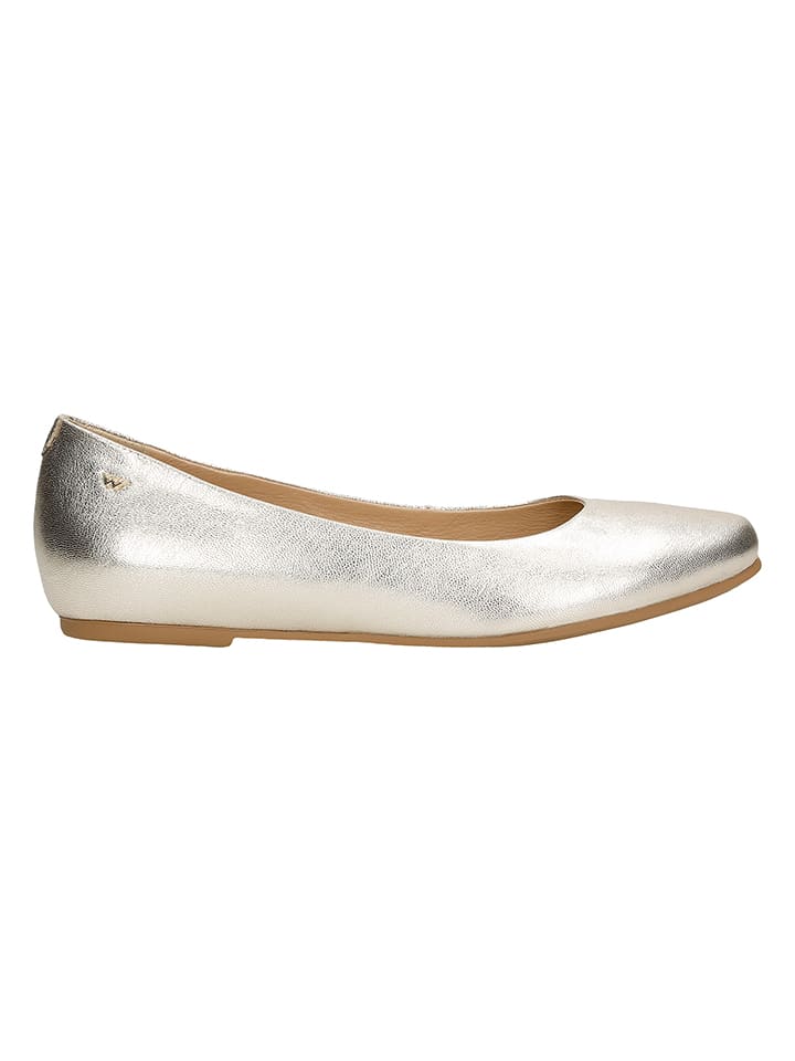 Wojas Leder-Ballerinas in Gold günstig kaufen